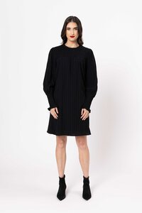 Seeking Lola Black Crinkle Zion Dress