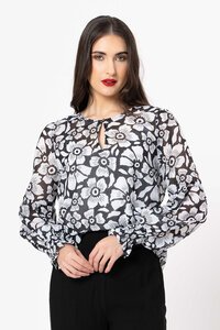 Seeking Lola Mono Floral Vienna Blouse