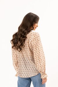 Seeking Lola Chestnut Geo Harper Top