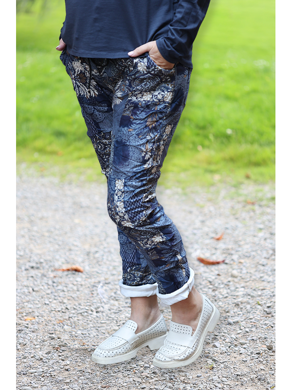 La Strada Floral Crushed Pants