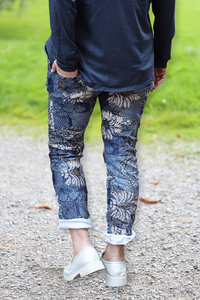 La Strada Floral Crushed Pants