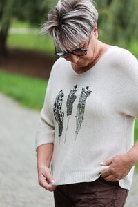 La Strada Three Portrait Knitted Top