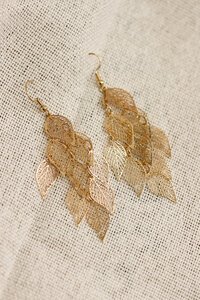 She Jewellery Leaf Drop Earrings