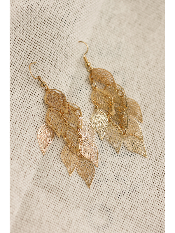 She Jewellery Leaf Drop Earrings