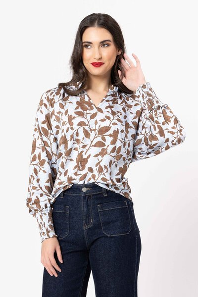 Leila + Luca Walnut Bloom Clara Blouse-hc-new-Hello Cyril.