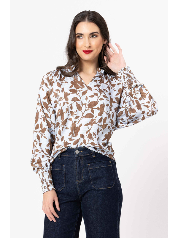 Leila + Luca Walnut Bloom Clara Blouse