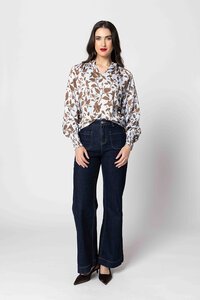 Leila + Luca Walnut Bloom Clara Blouse
