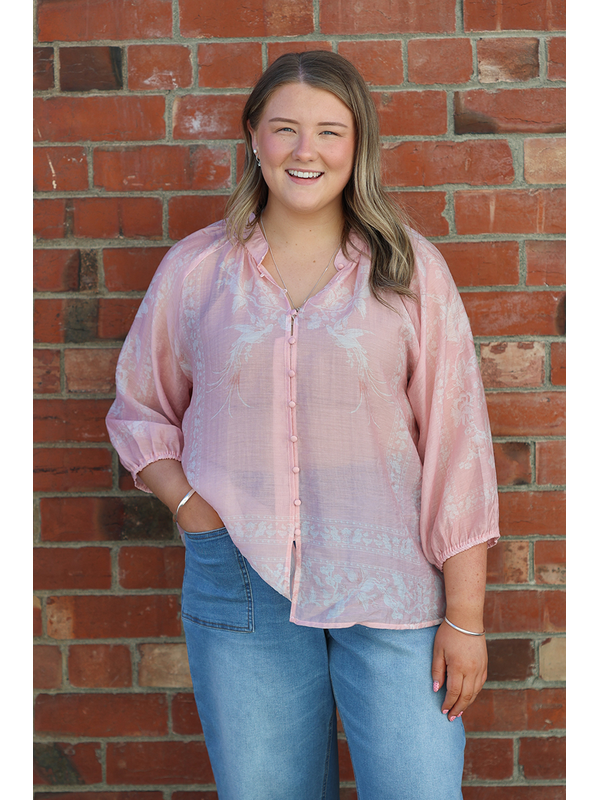Fria The Label Placement Print Blouse