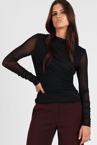 Storm Ruched Mesh Top