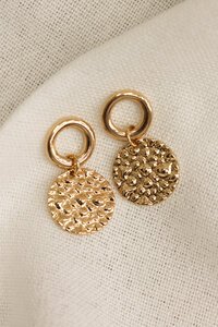 She Jewellery Hammered Disc Earrings