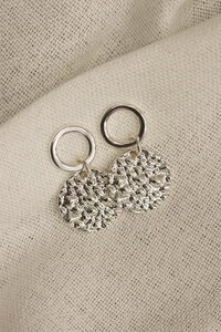 She Jewellery Hammered Disc Earrings
