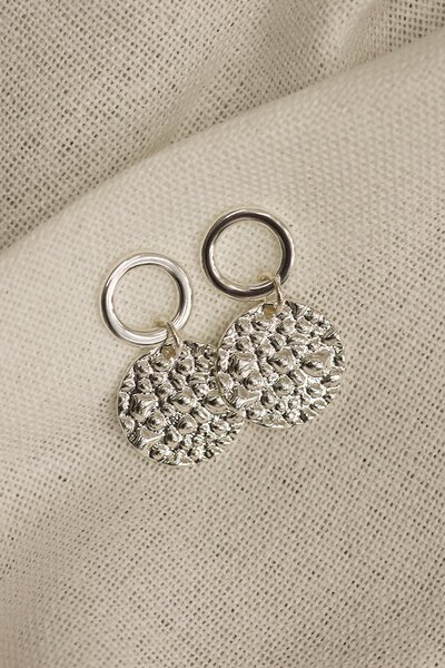 She Jewellery Hammered Disc Earrings-accessories-Hello Cyril.