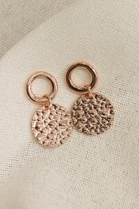 She Jewellery Hammered Disc Earrings