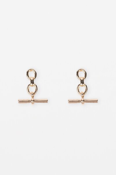 Stella + Gemma Chunky Fob Earring-accessories-Hello Cyril.