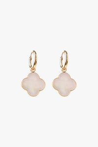 Stella + Gemma Hoop Shell Clover Earring