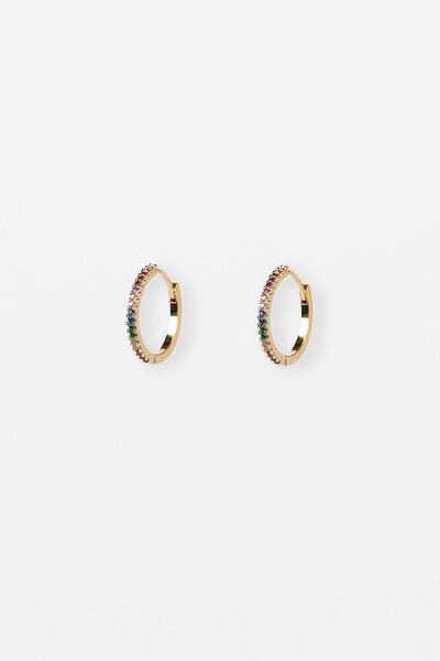 Stella + Gemma Hoop with Crystal Earring-accessories-Hello Cyril.