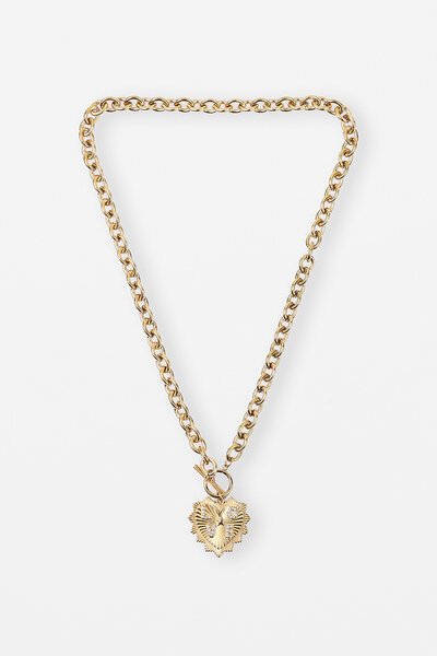 Stella + Gemma Heart Fob Necklace-accessories-Hello Cyril.