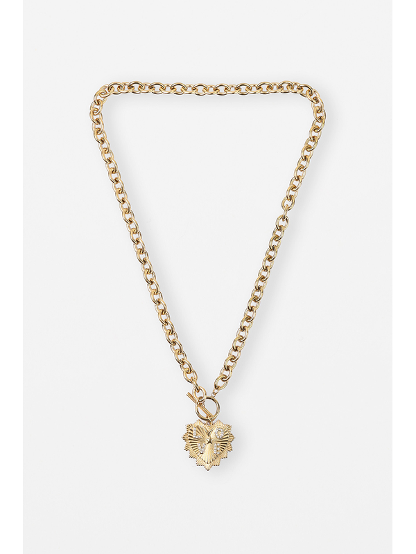 Stella + Gemma Heart Fob Necklace