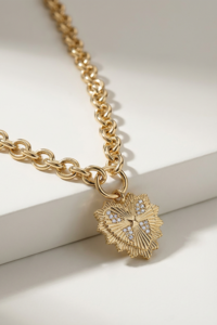 Stella + Gemma Heart Fob Necklace