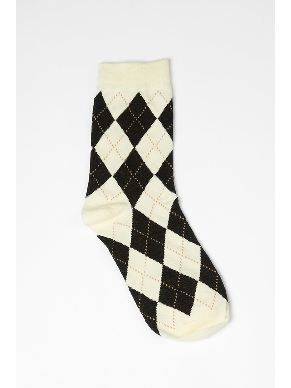 Stella + Gemma Argyle Print Sock