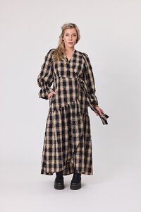 Libertine Black Camel Plaid Wyatt Dress