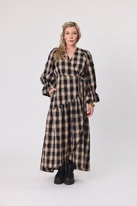 Libertine Black Camel Plaid Wyatt Dress