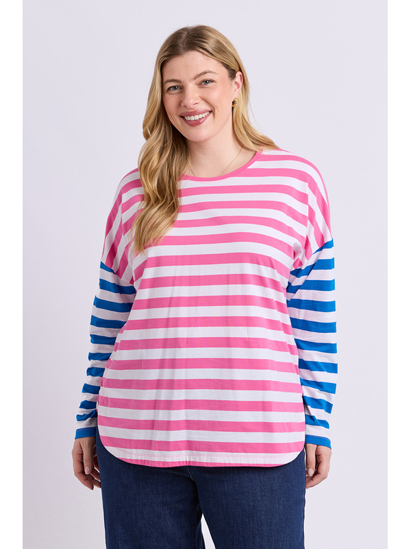 Elm Rouge Stripe Long Sleeve Tee