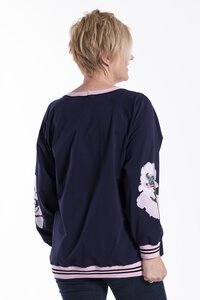 Jellicoe Team Sweater Navy/Pink Flower