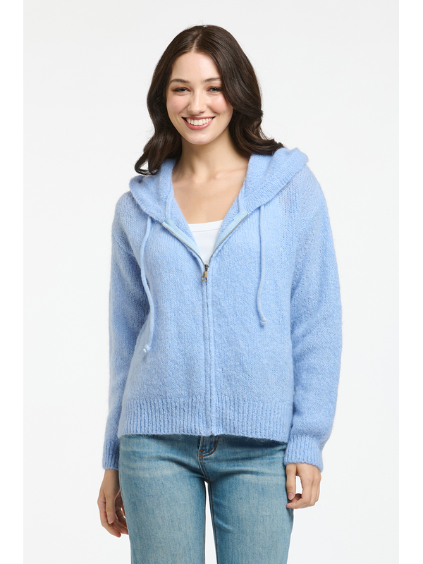 Italian Star Luxe Mohair Hooded Cardi