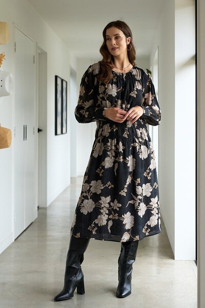 Memo Shirr Around Dress-shop-by-style-Hello Cyril.