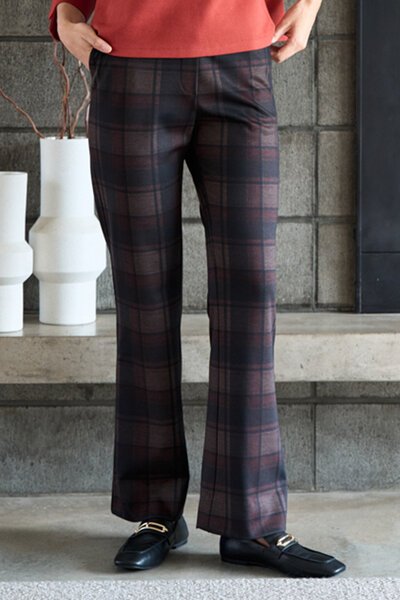Esplanade Faux Front Check Trouser-shop-by-style-Hello Cyril.