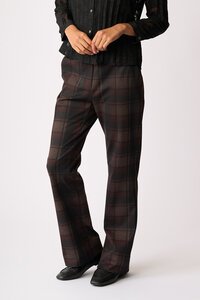 Esplanade Faux Front Check Trouser