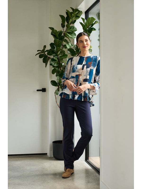 Esplanade Plain Pull on Slim Trousers