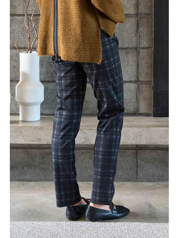 Esplanade Pull on Slim Check Trousers