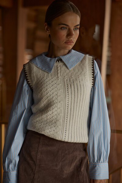Sass Tonia Knit Vest-hc-new-Hello Cyril.