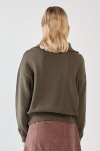 Sass Esti Pointelle Zip Up Knit