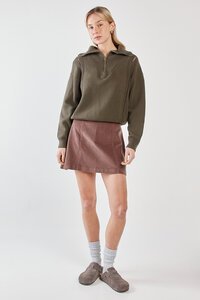 Sass Esti Pointelle Zip Up Knit