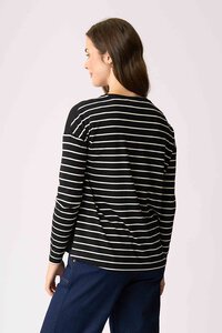 Foil Metallic Birds Drop Shoulder Top