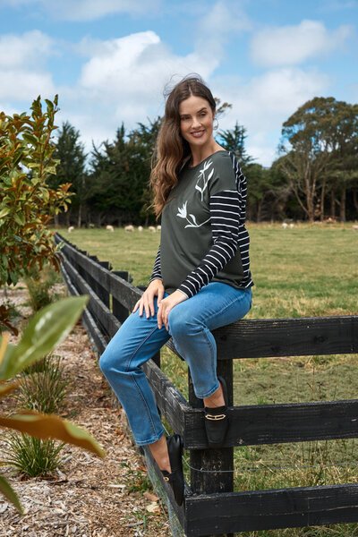 Foil Shadowed Flower Drop Shoulder Top-8.4.26-Hello Cyril.