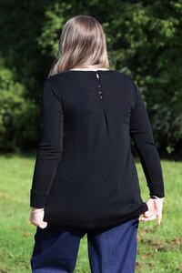 Foil Back Placket Swing Jumper