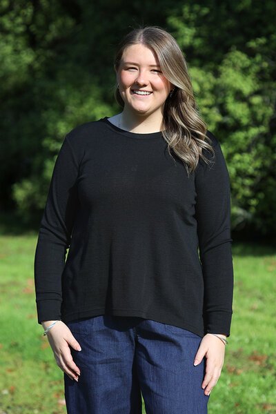 Foil Back Placket Swing Merino Jumper-shop-by-style-Hello Cyril.