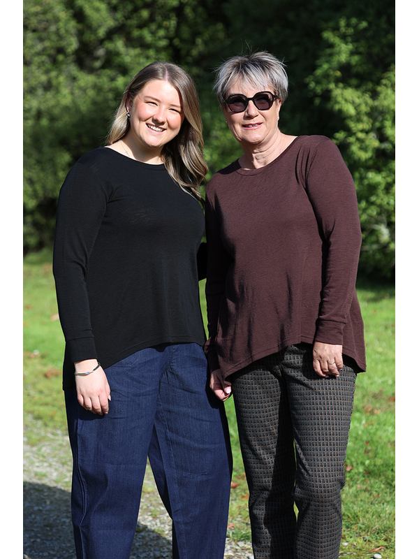 Foil Back Placket Swing Merino Jumper