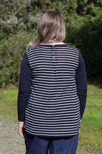 Foil Back Placket Swing Jumper