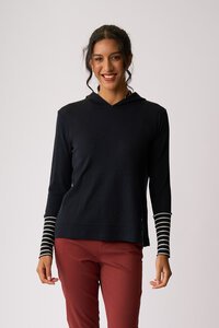 Foil Contrast Trim Hooded Jumper