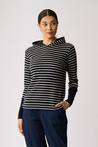 Foil Contrast Trim Hooded Jumper