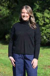 Foil Cowl Neck Merino Jumper