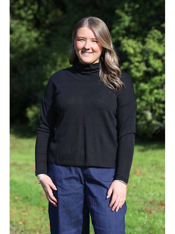 Foil Cowl Neck Merino Jumper