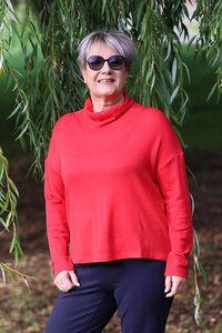 Foil Cowl Neck Merino Jumper