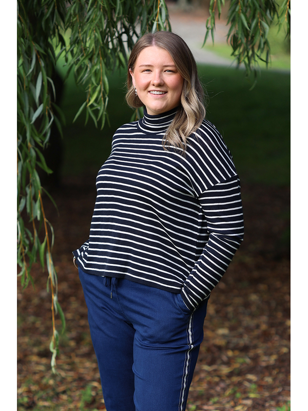 Foil Cowl Neck Merino Jumper