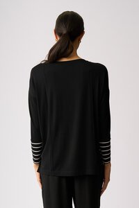 Foil Lucky Clover Blocked Stripe Top